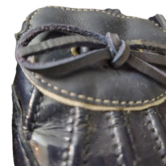 LL Bean Coastal Rain Low Duck Skimmers Womens Size 9M Navy Patent Blue - Picture 5 of 11